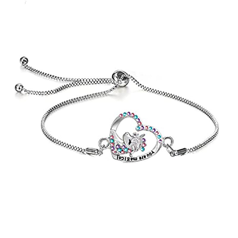 Wholesale Crown Unicorn Heart Necklace